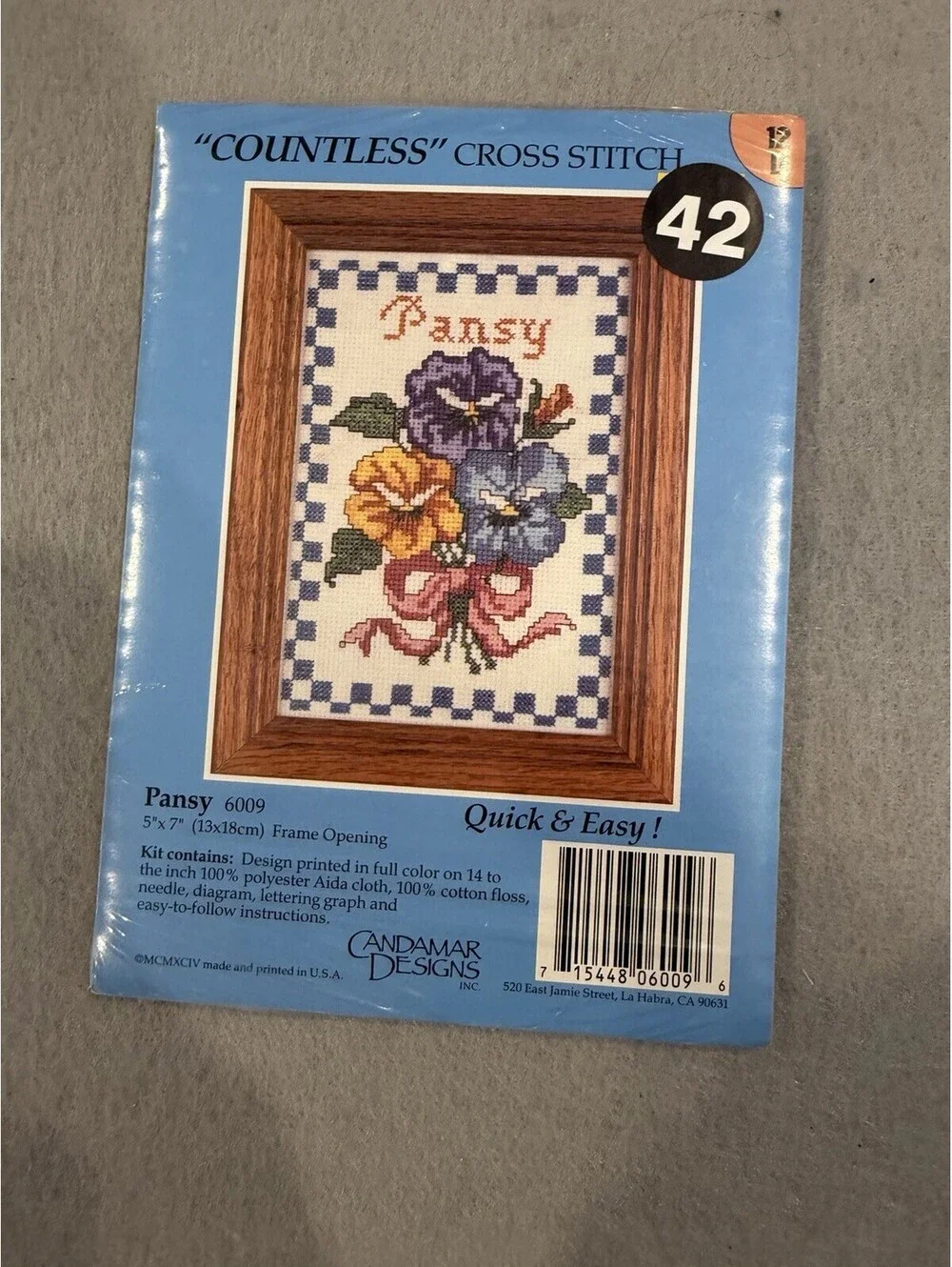 Lot Of 7 Cross Stitch Flower Theme Kits New Sealed